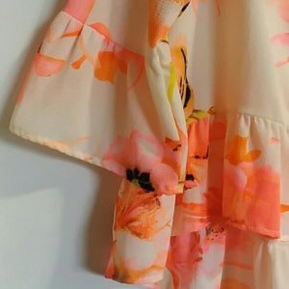 Pink Paparatzi Couture ruffle hem hi-lo sz S - Picture 6 of 7